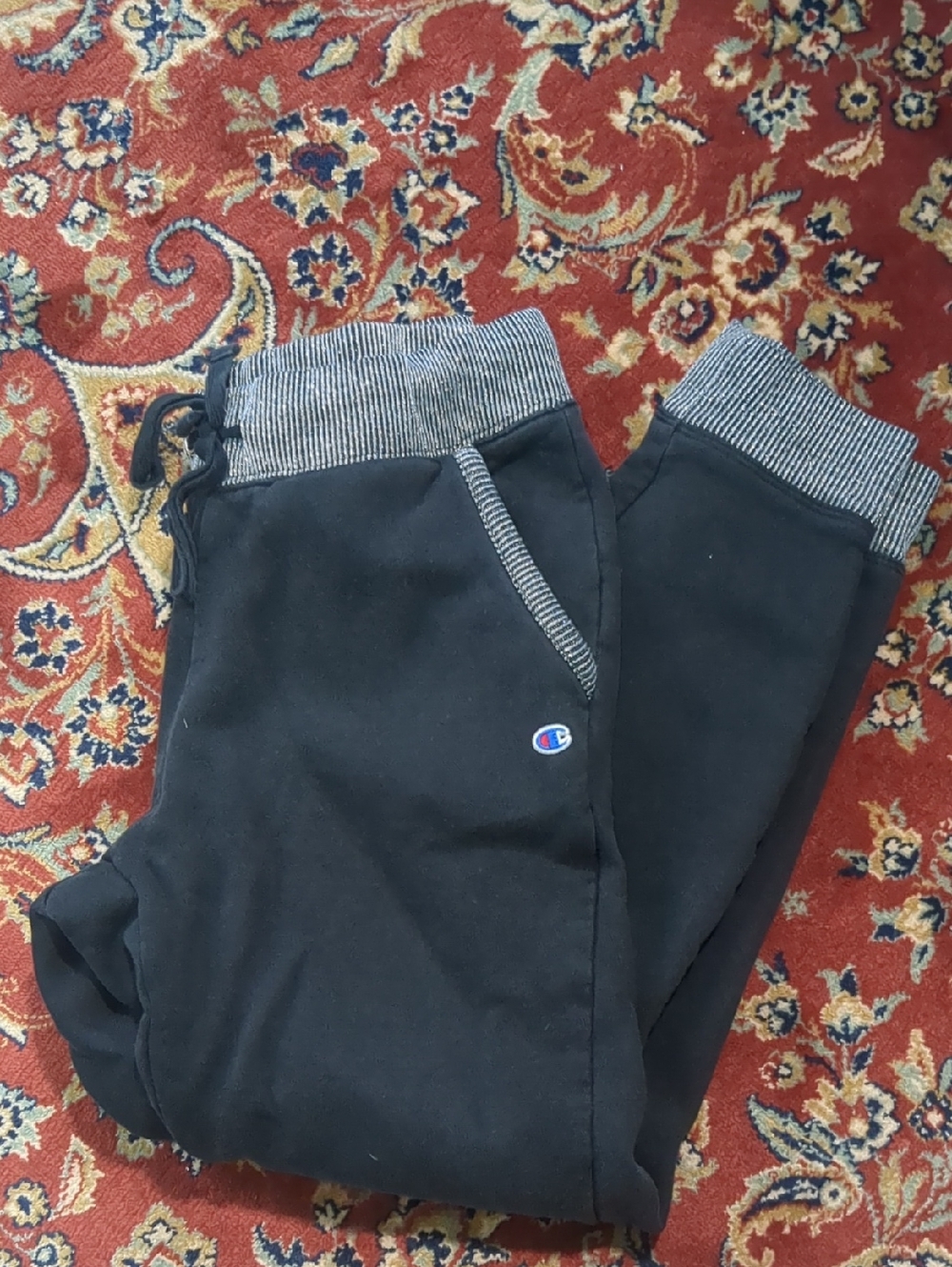 Champion Girls Black And Silver Sparkle Joggers Size Small